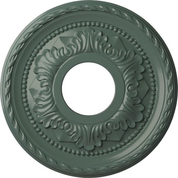 Ekena Millwork Palmetto Ceiling Medallion (Fits Canopies up to 4 7/8"), 12 1/8"OD x 3 1/2"ID x 1"P, Cloud Burst CM12PMCBF - main
